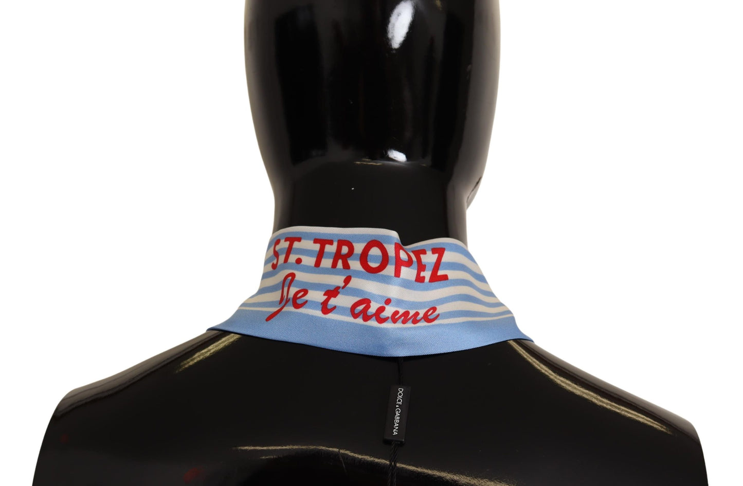 Blaue Streifen Twill Seidenfoulard-Schal