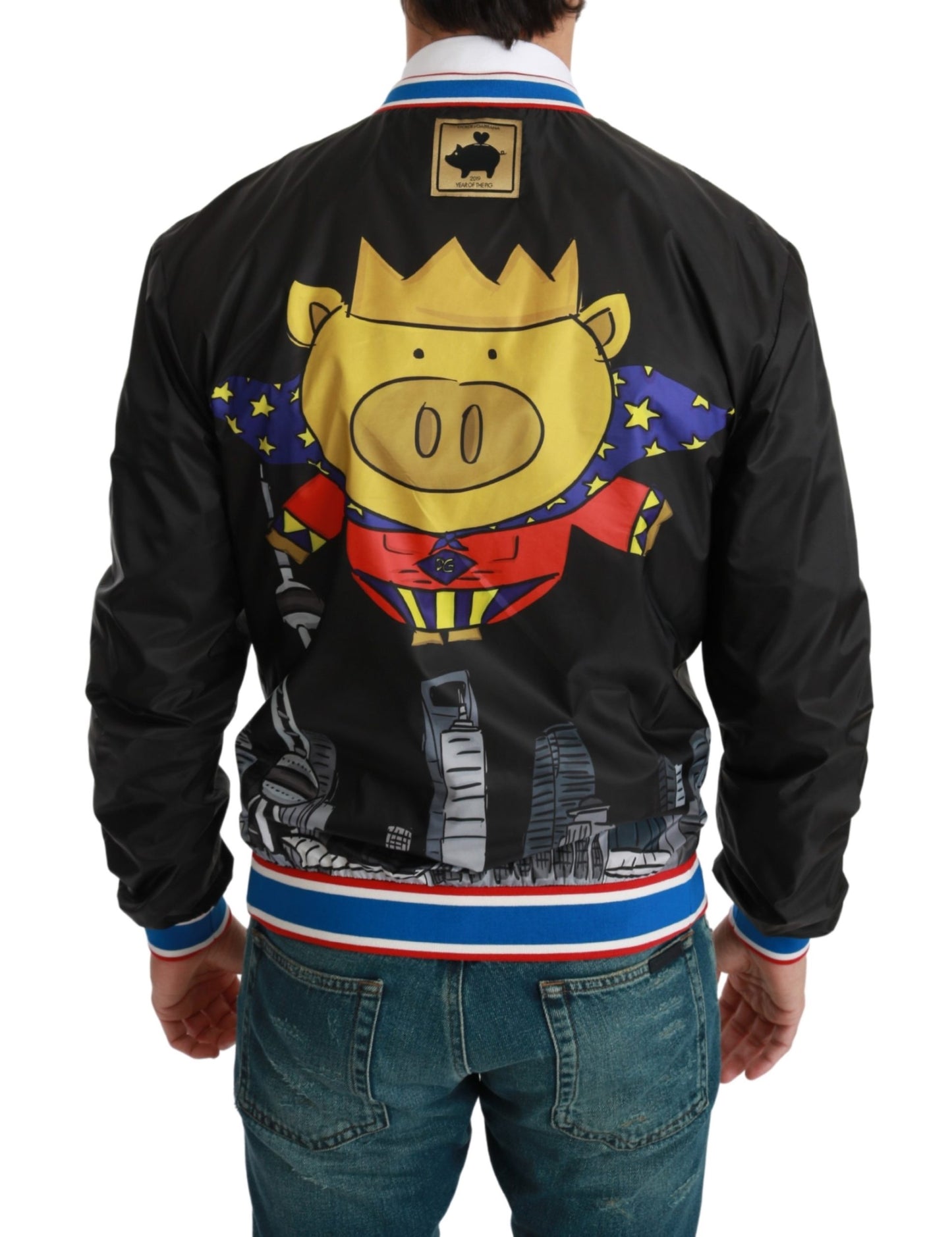 Schwarze YEAR OF THE PIG Bomberjacke