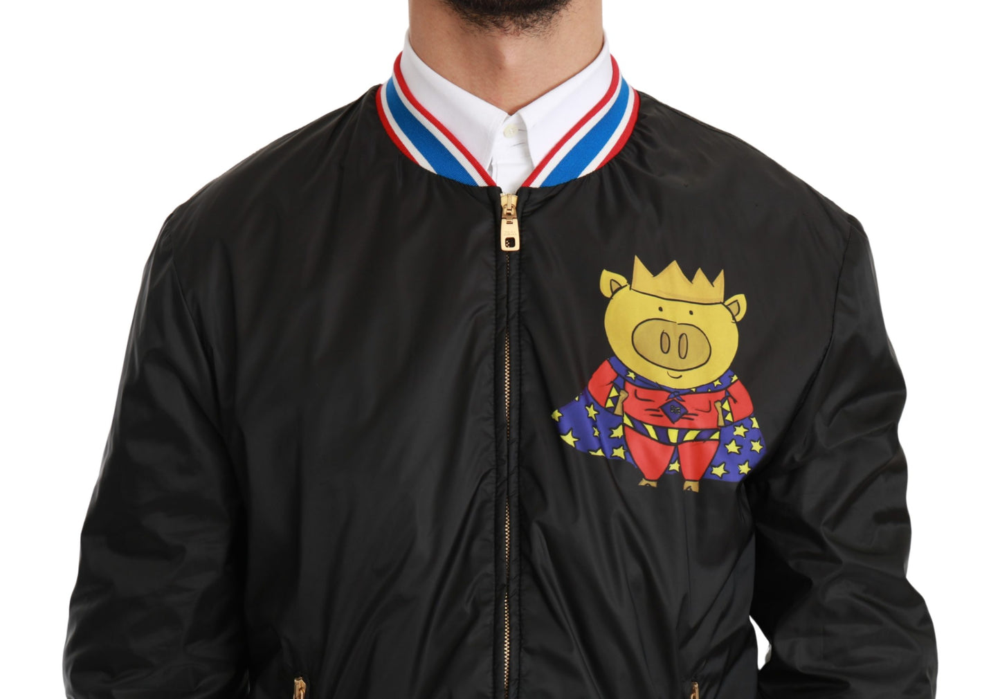 Schwarze YEAR OF THE PIG Bomberjacke