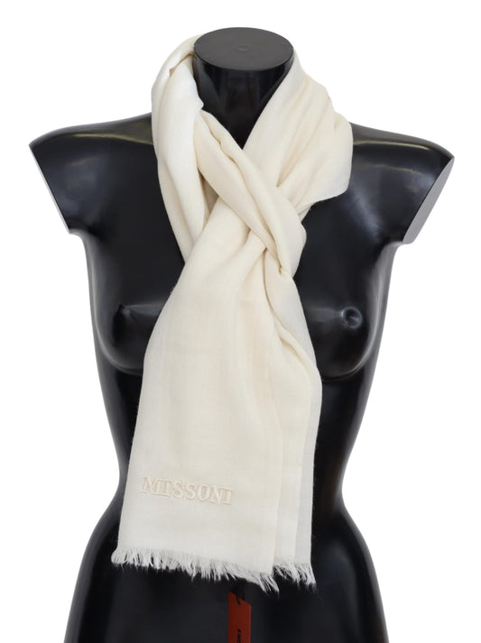 Weißer Kaschmir-Unisex-Halswärmer-Schal