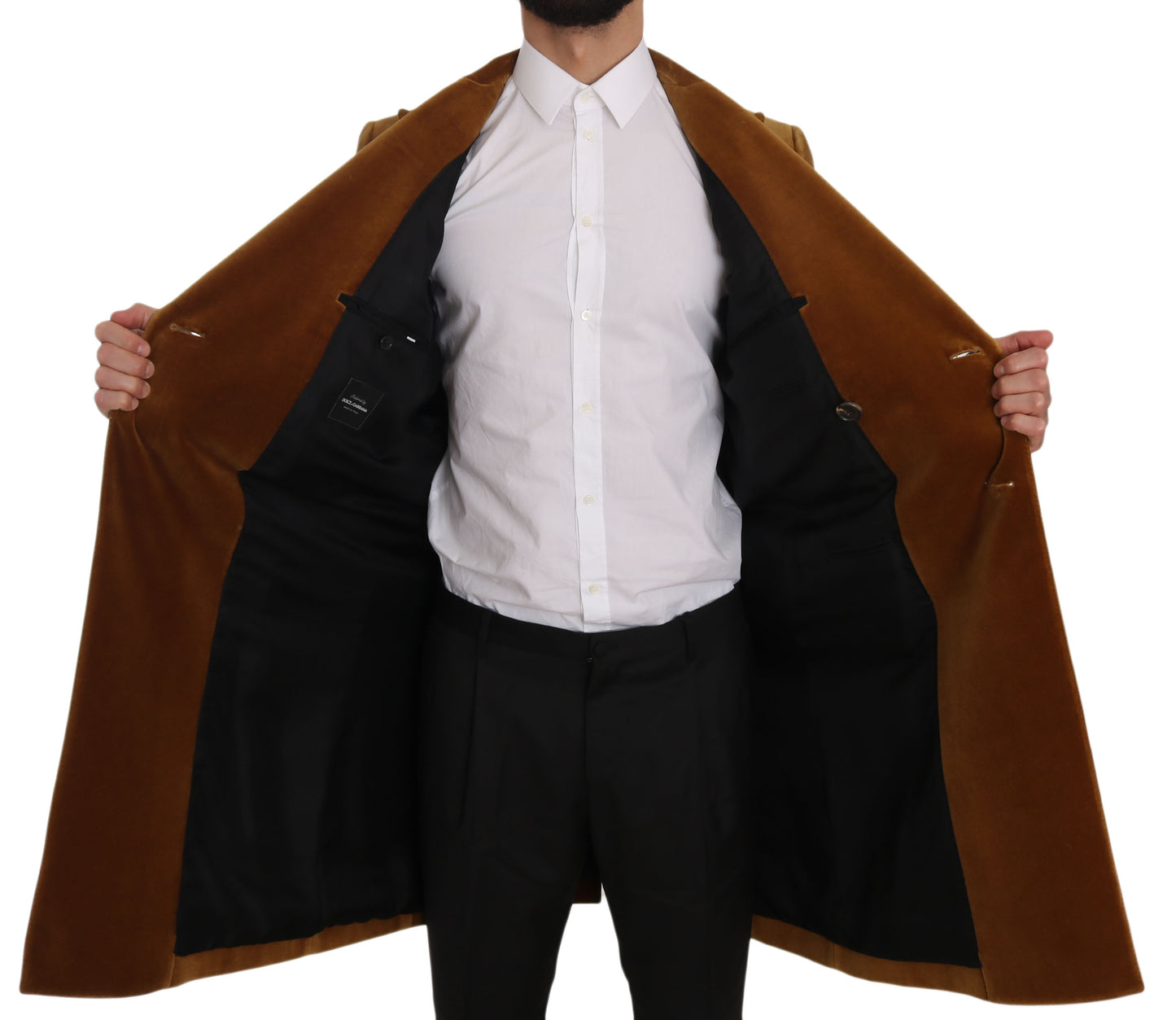 Chartreuse Baumwolle Langer Trenchcoat Jacke