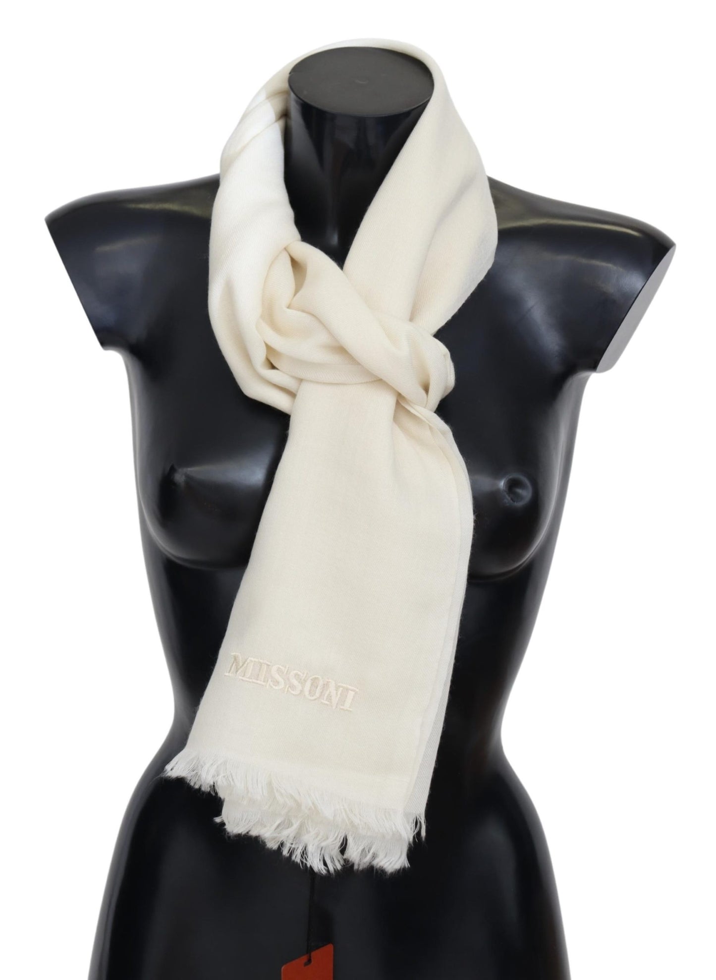 Weißer Kaschmir-Unisex-Halswärmer-Schal