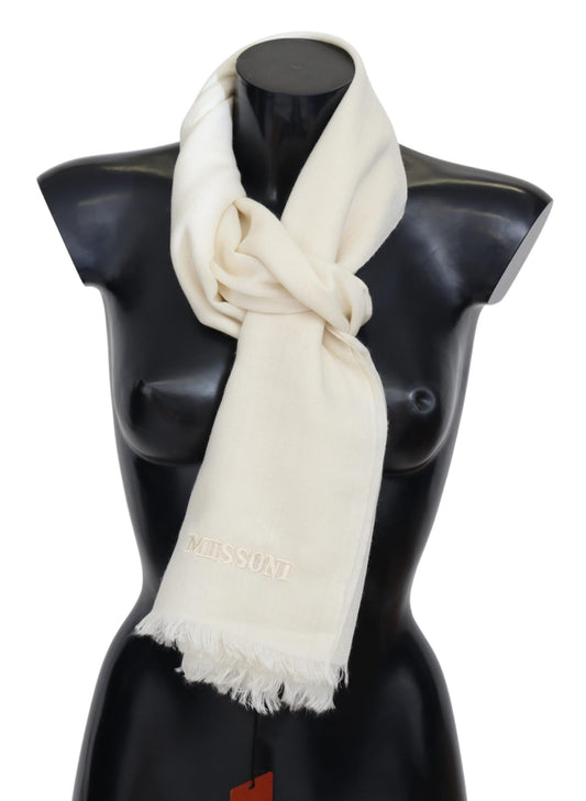 Weißer Kaschmir-Unisex-Halswärmer-Schal