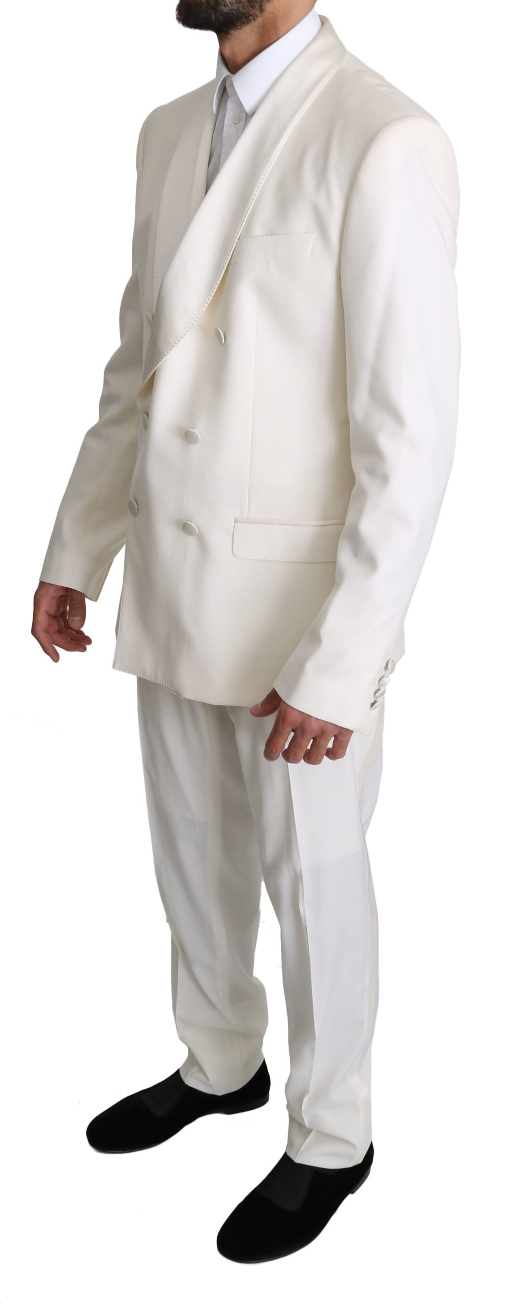 Weißer doppelreihiger 3-teiliger MARTINI Anzug