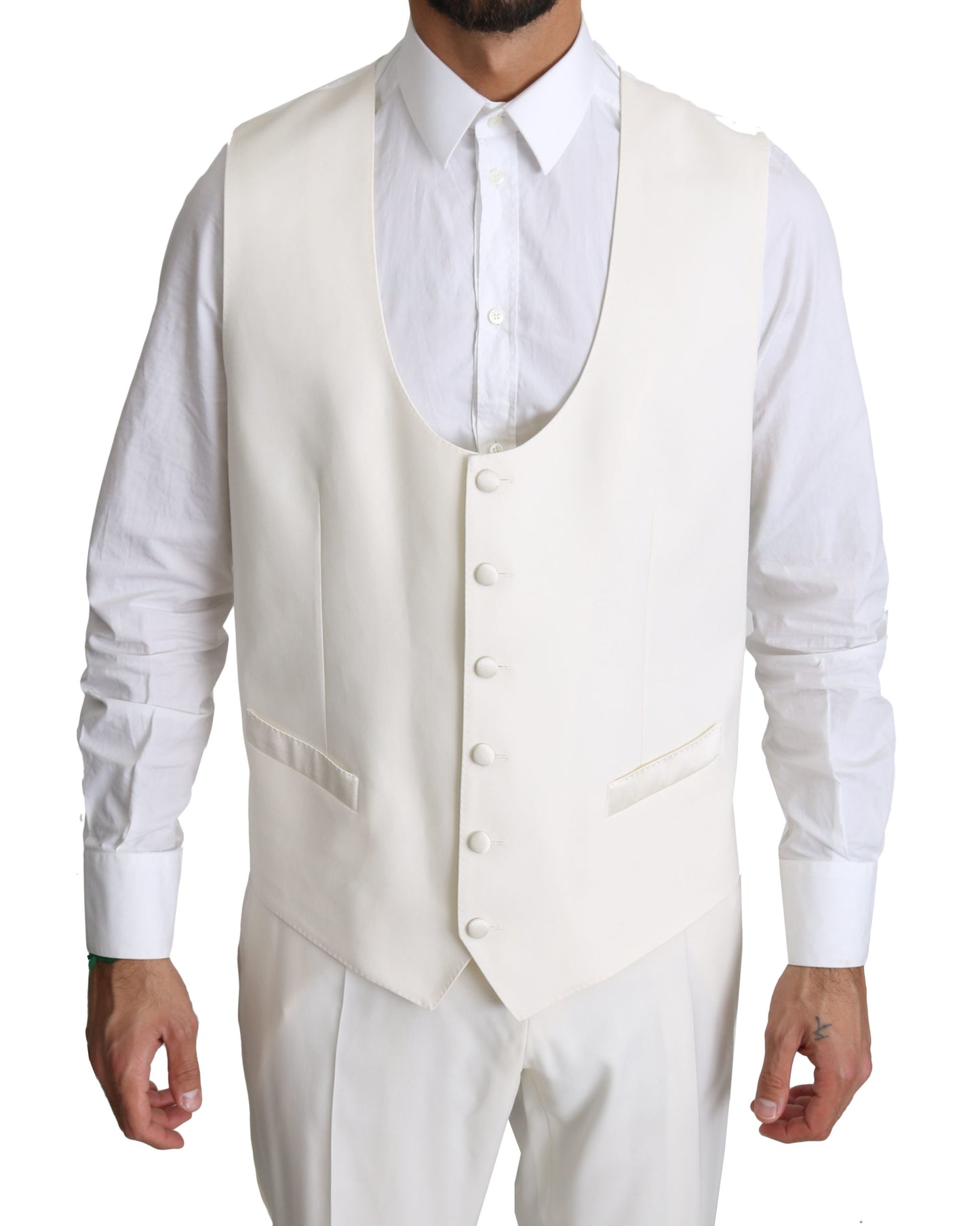 Weißer doppelreihiger 3-teiliger MARTINI Anzug