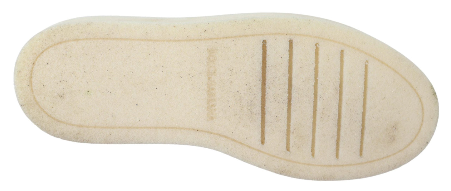 Weiße gewebte Leder Low Top Sneakers Schuhe