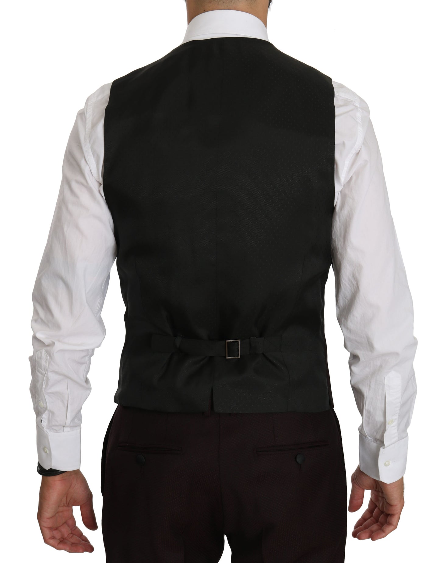 Bordeauxfarbener schmaler 3-teiliger MARTINI Anzug aus Wolle