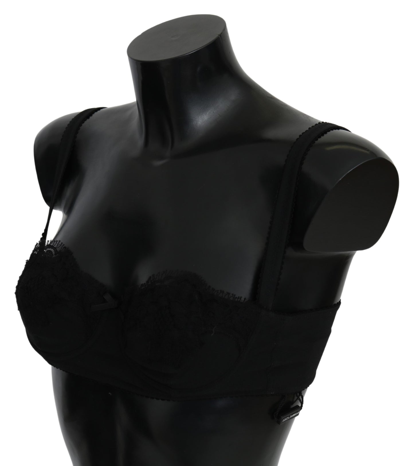 Schwarze Spitze Frauen BH Baumwolle Elasthan Unterwäsche