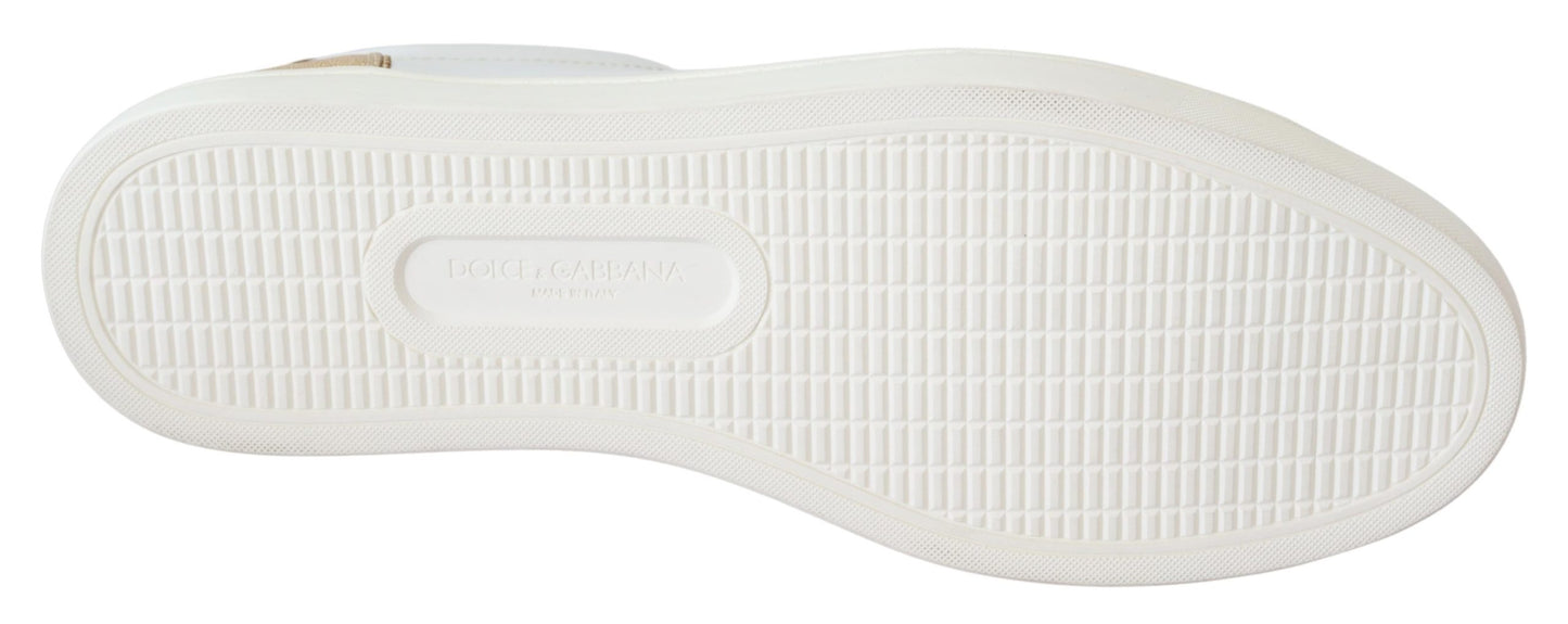 Weiß Gold Leder Low Top Turnschuhe Schuhe