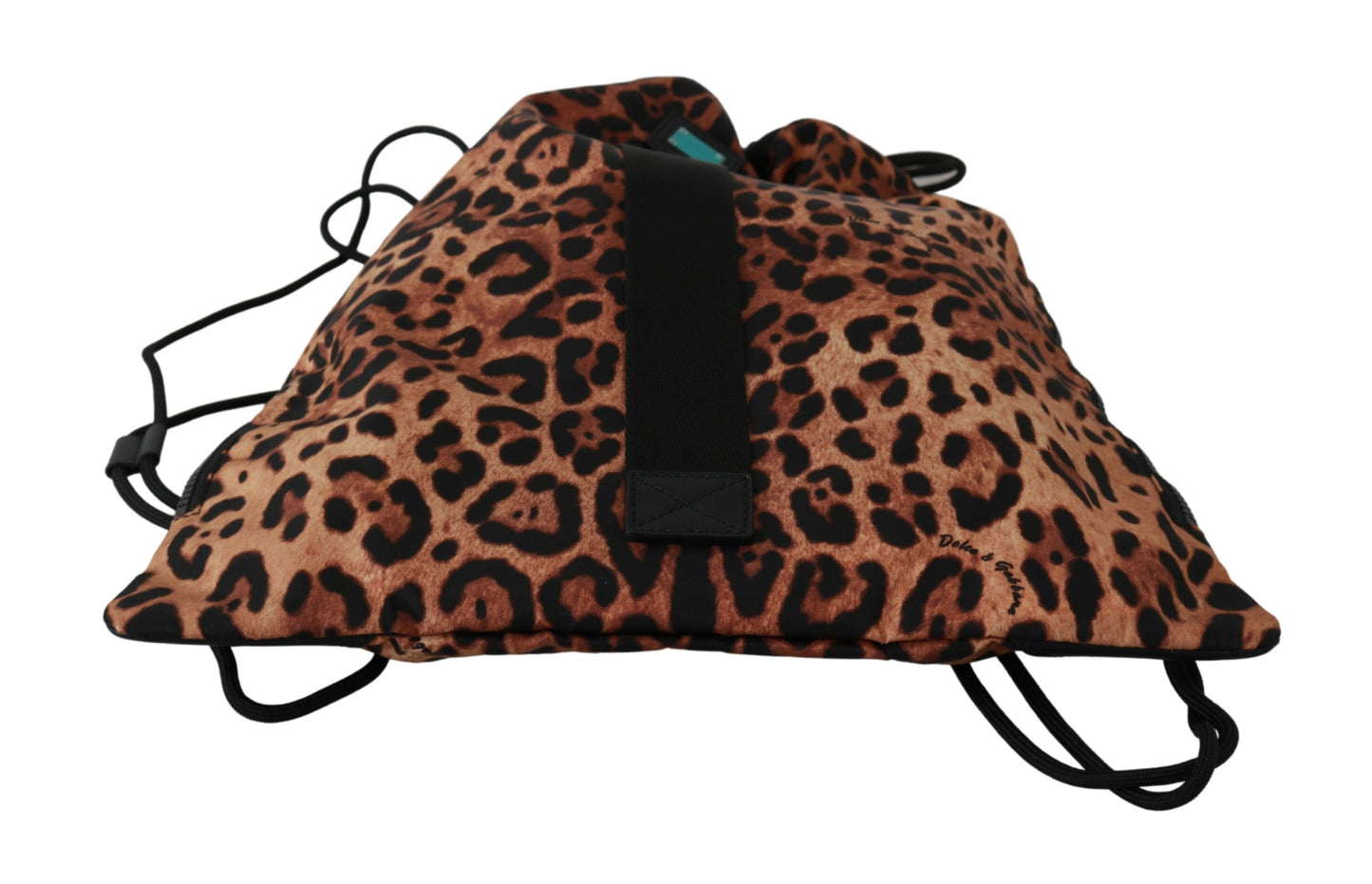 Brauner Leopard Kordelzug Napsack Nylon Rucksack