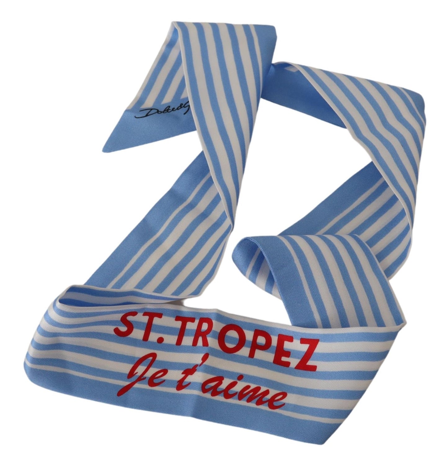 Blaue Streifen Twill Seidenfoulard-Schal