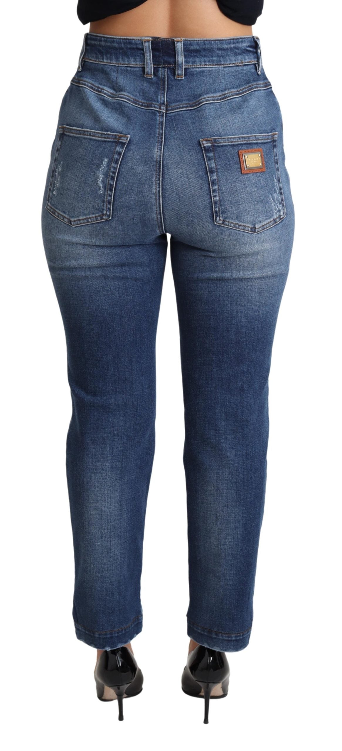 Blau Tapered Denim Damen Jeans Jeans