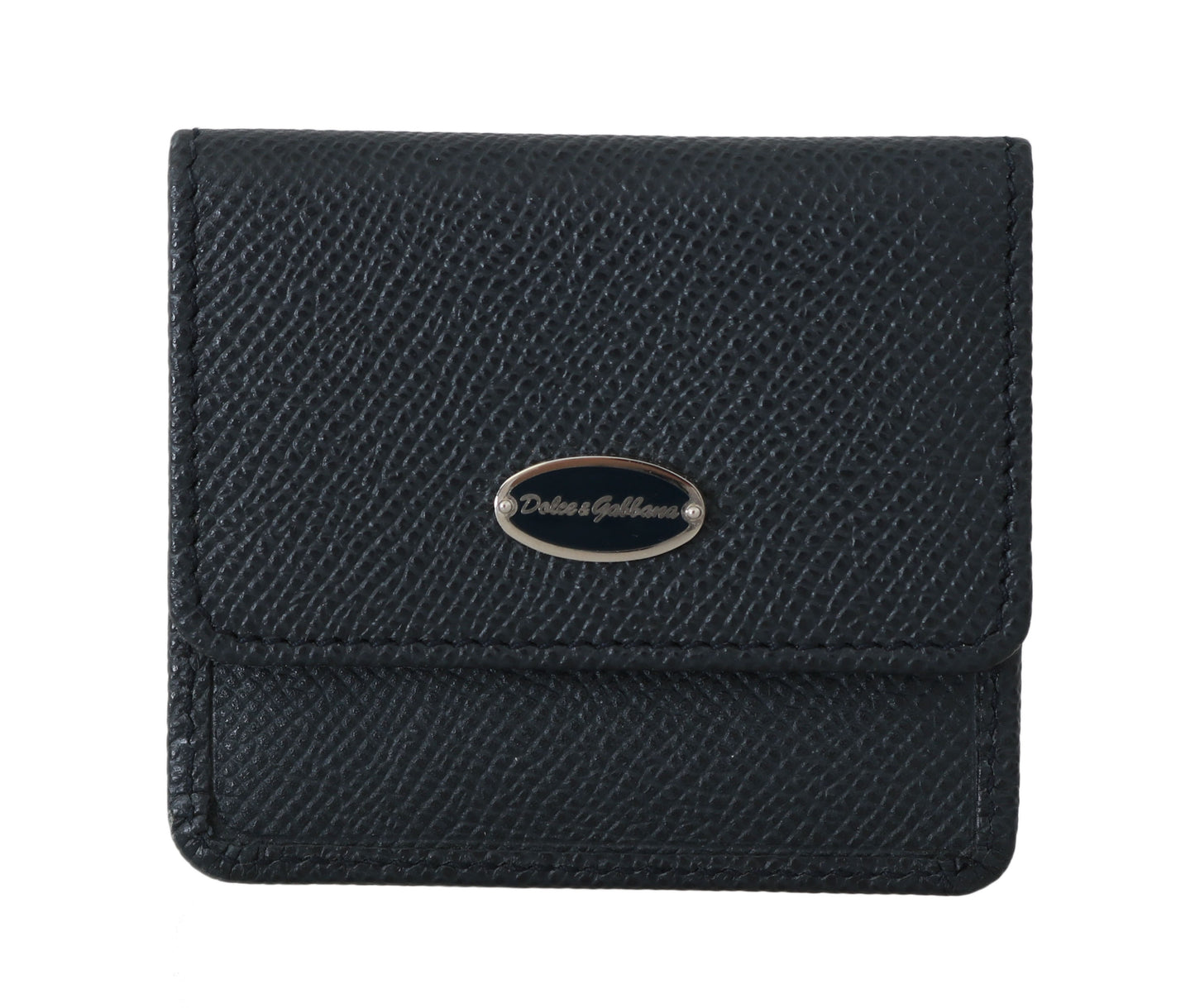 Blauer Dauphine Leder Kondomtaschenhalter