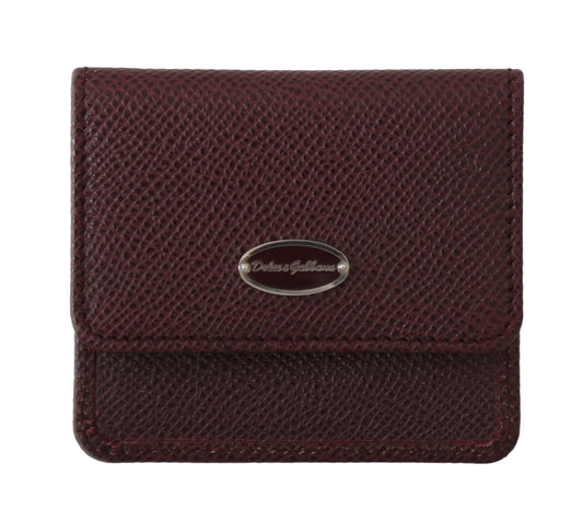 Bordeaux Dauphine Leder Kondomtasche