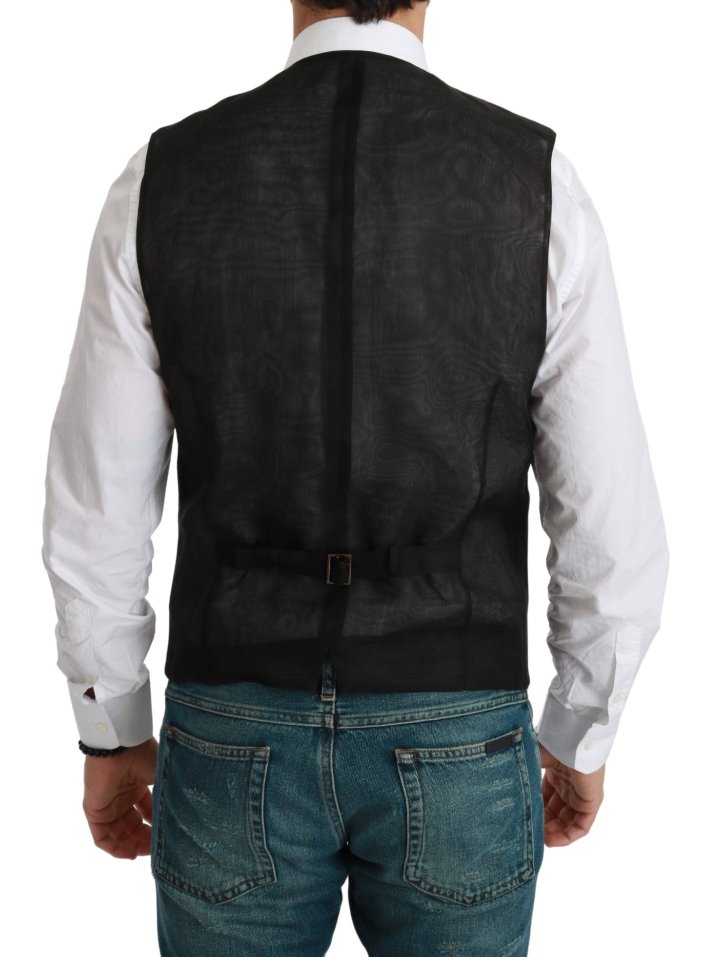 Schwarze Weste Formal Double Breasted Vest