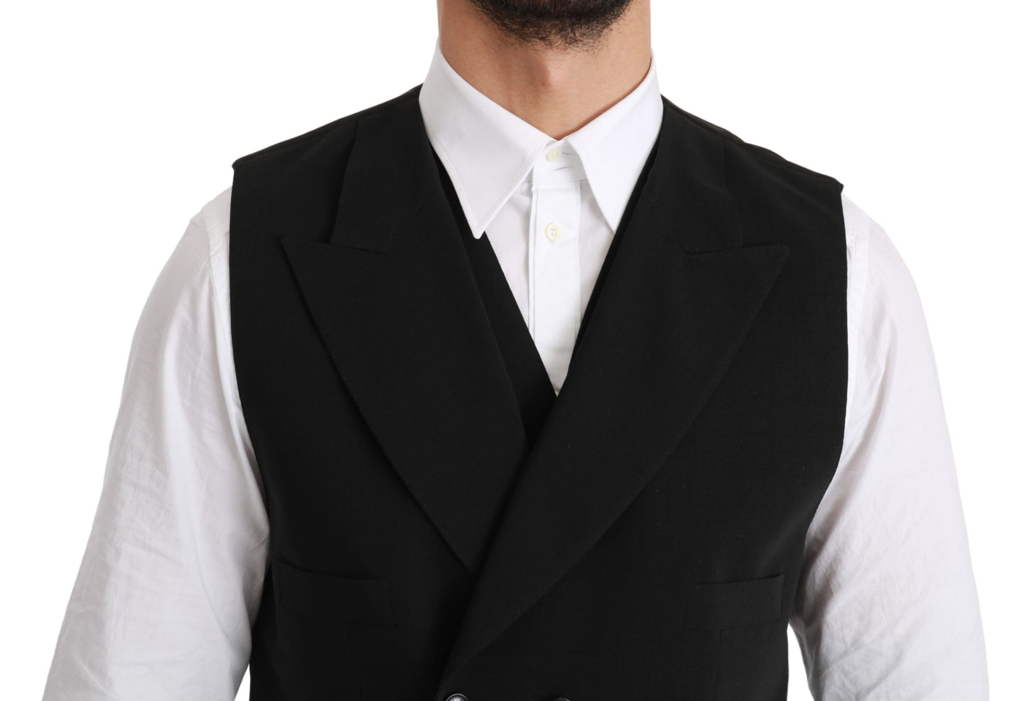 Schwarze Weste Formal Double Breasted Vest