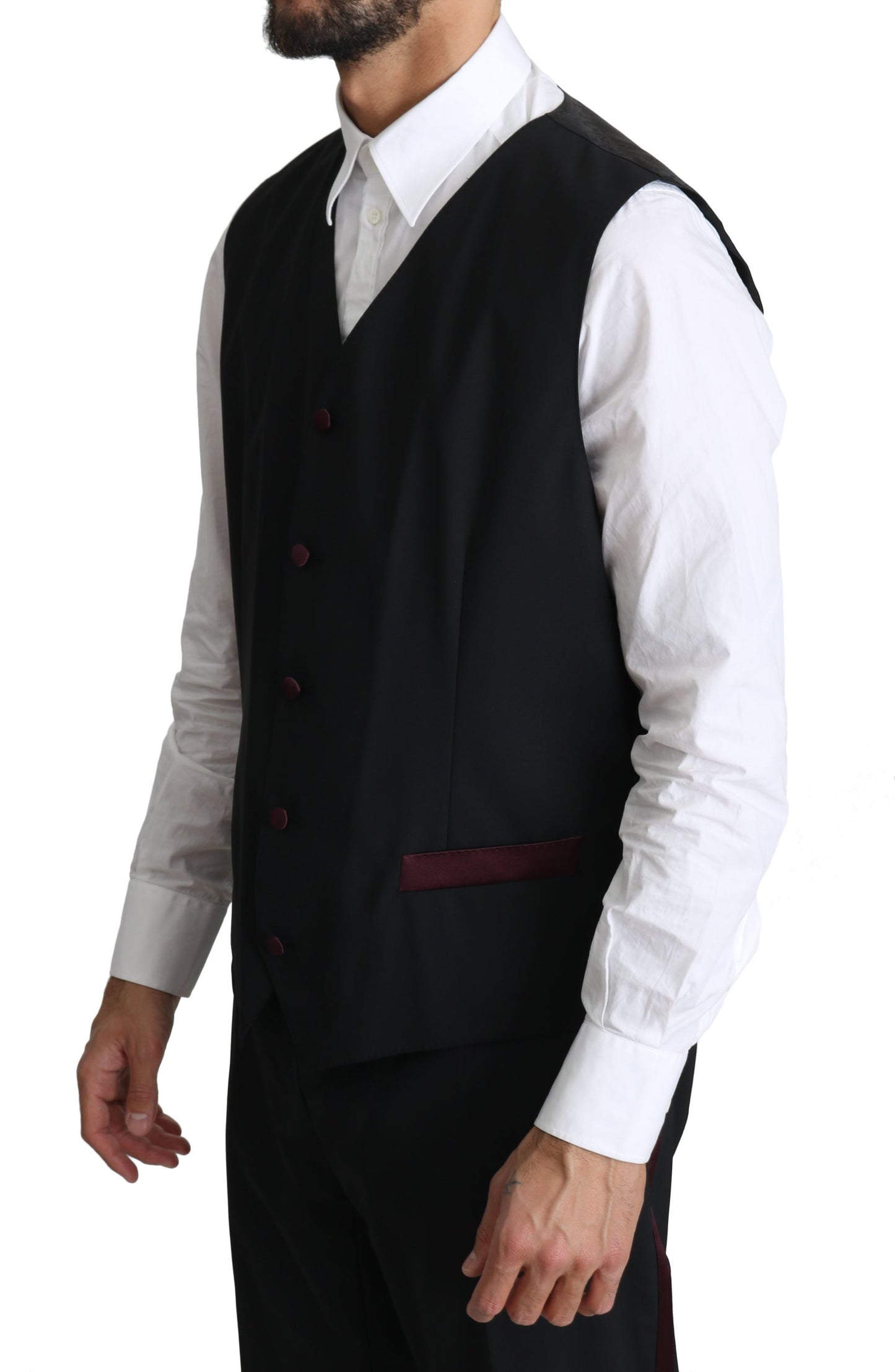 Schwarzer Slim Fit 3 Stück MARTINI Anzug