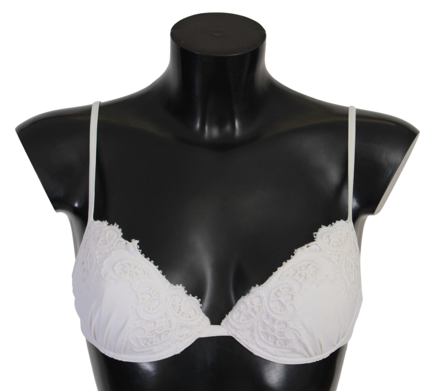 Weißer Nylon Spitzen Push Up BH Unterwäsche