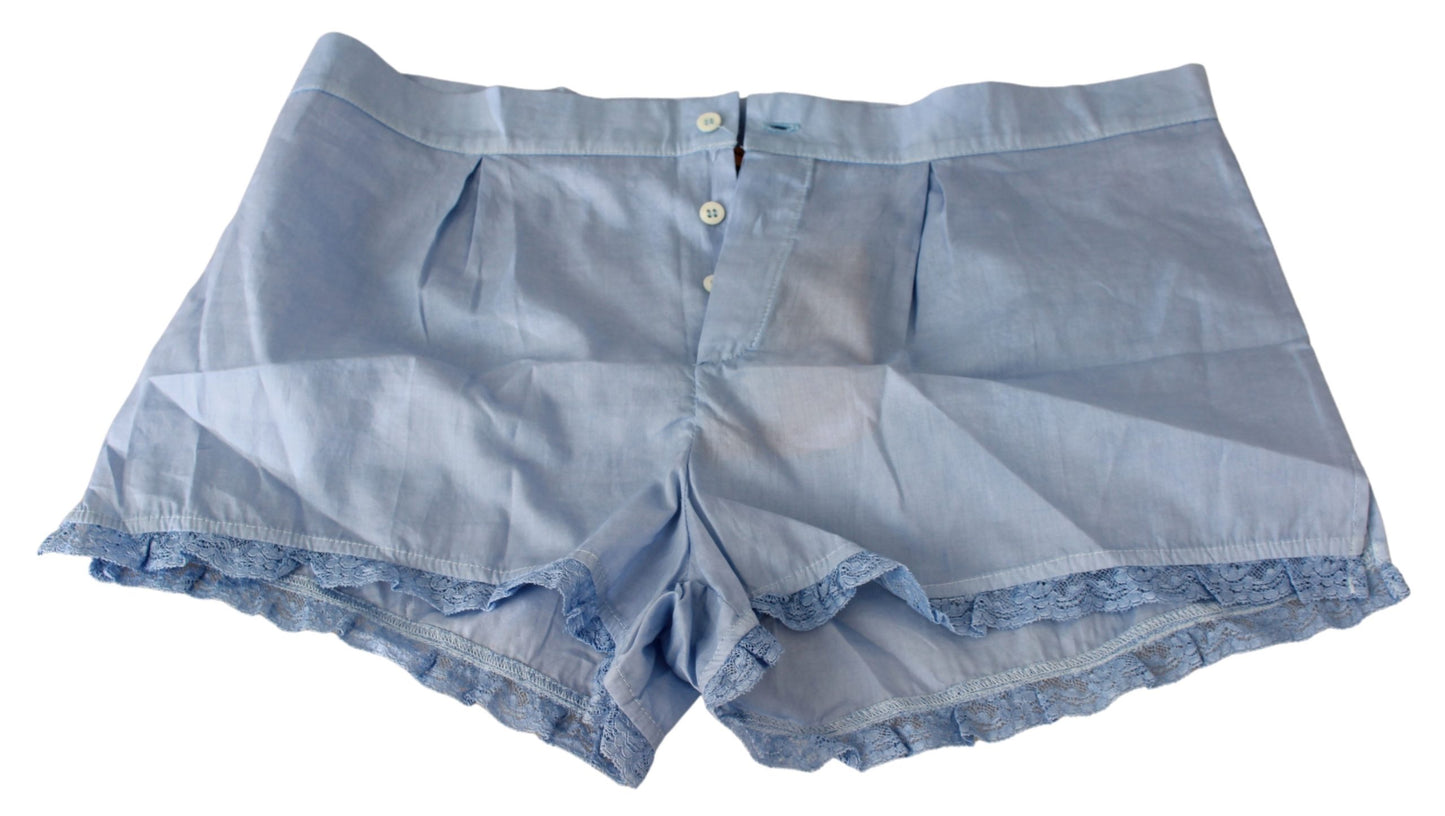 Blaue Spitze Baumwolle Shorts Unterwäsche