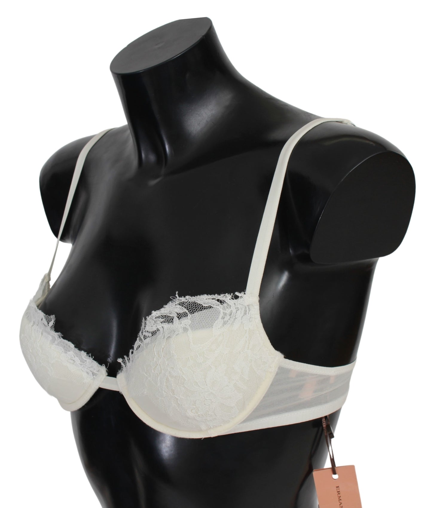 Weißer Spitze Reggiseno BH Seidenunterwäsche