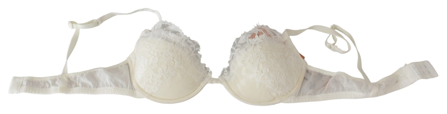 Weißer Spitze Reggiseno BH Seidenunterwäsche