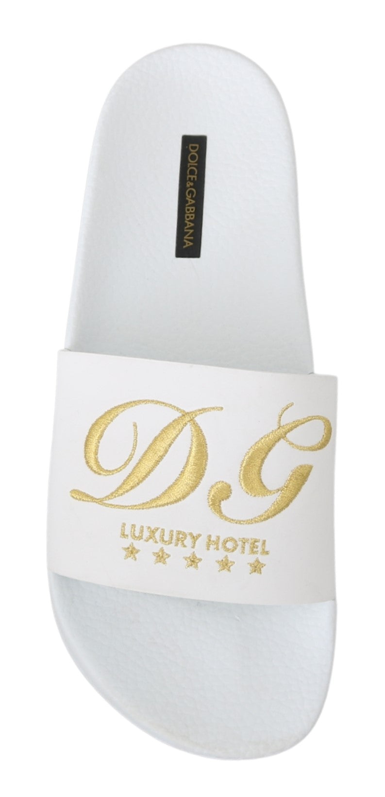 Weiße Lederpantoffeln Luxushotelschuhe