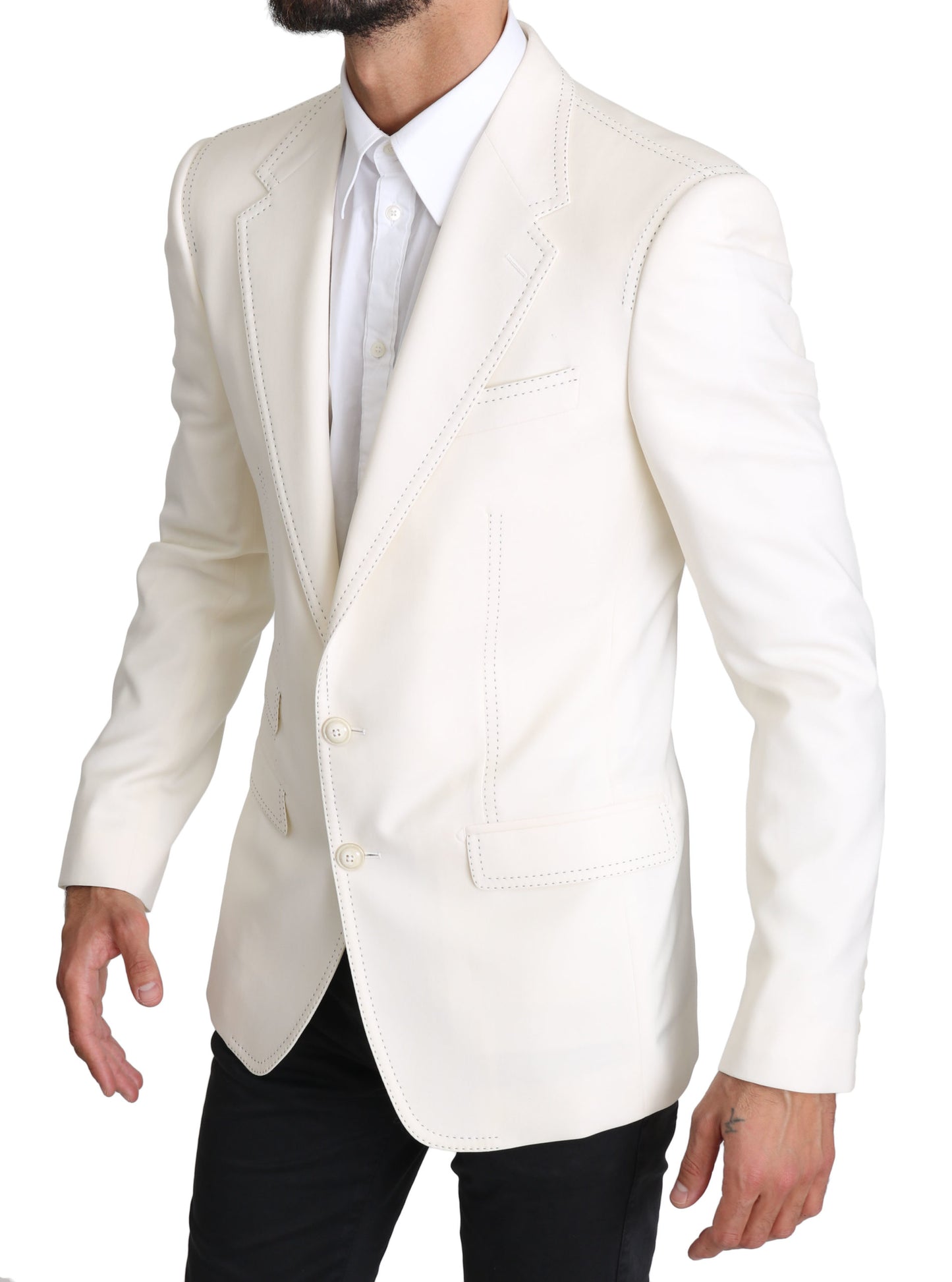 Weiße formelle Wolljacke SICILIA Blazer