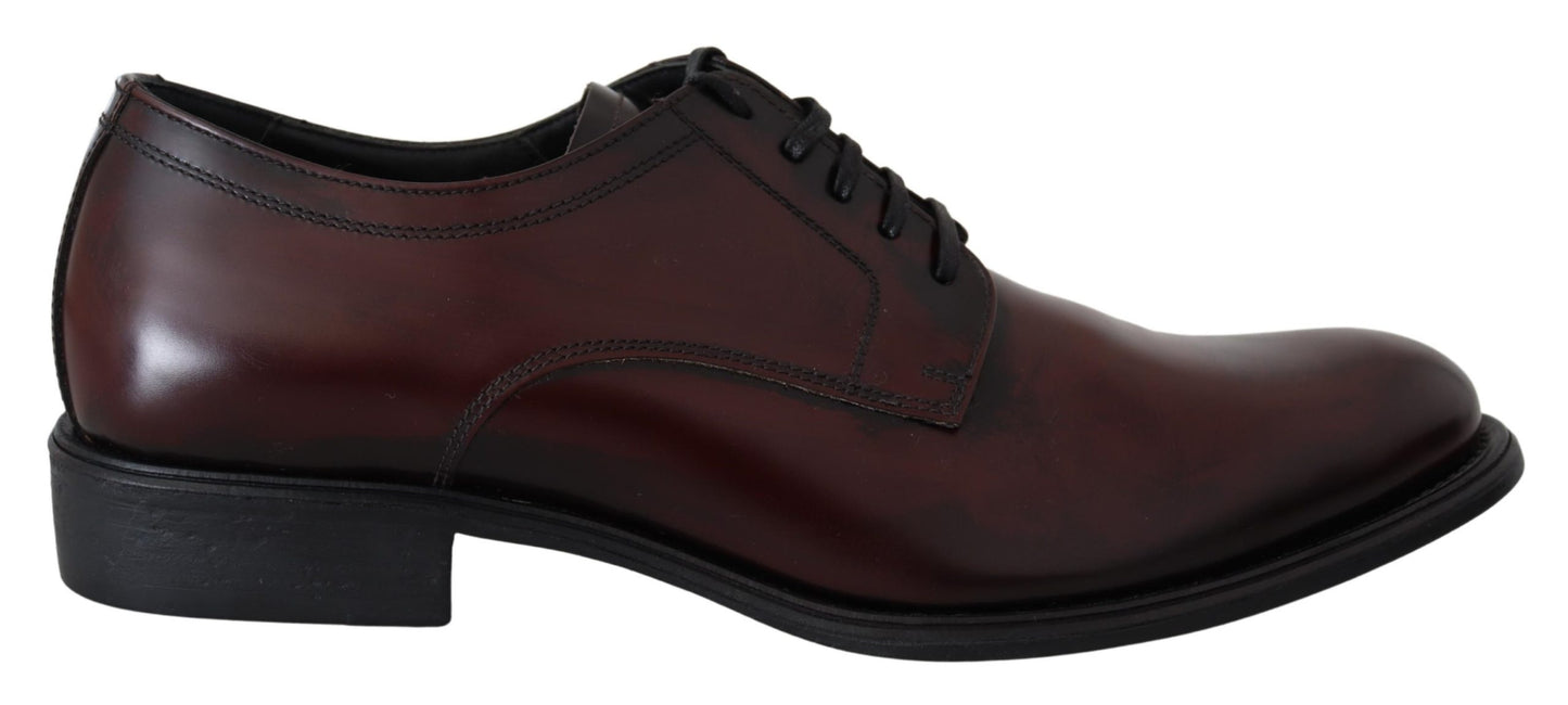 Braun Leder Lace Up Männer Kleid Derby Schuhe