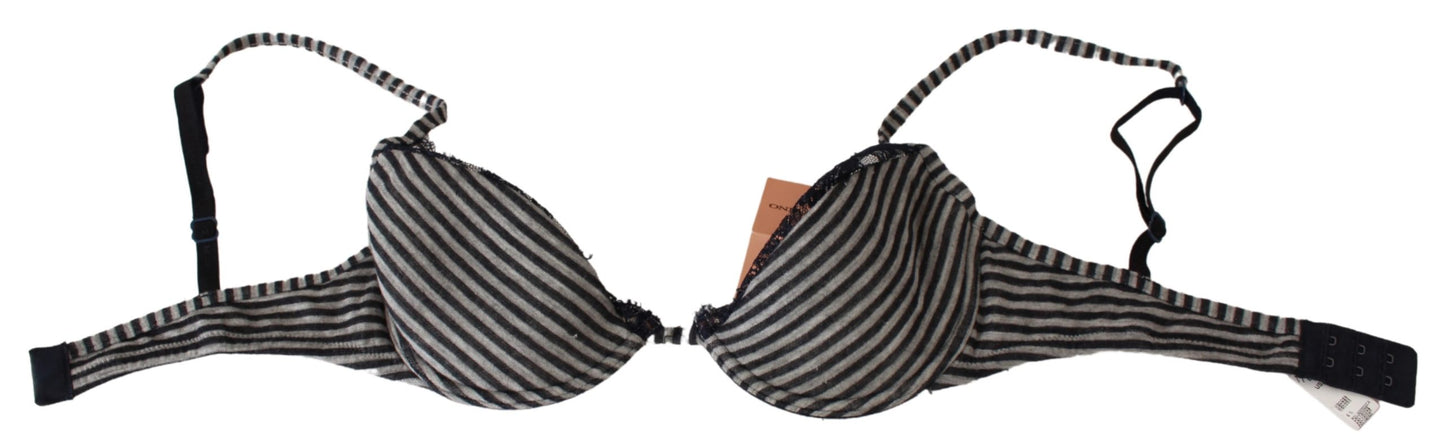 Blau gestreifte Spitze Reggiseno BH Unterwäsche