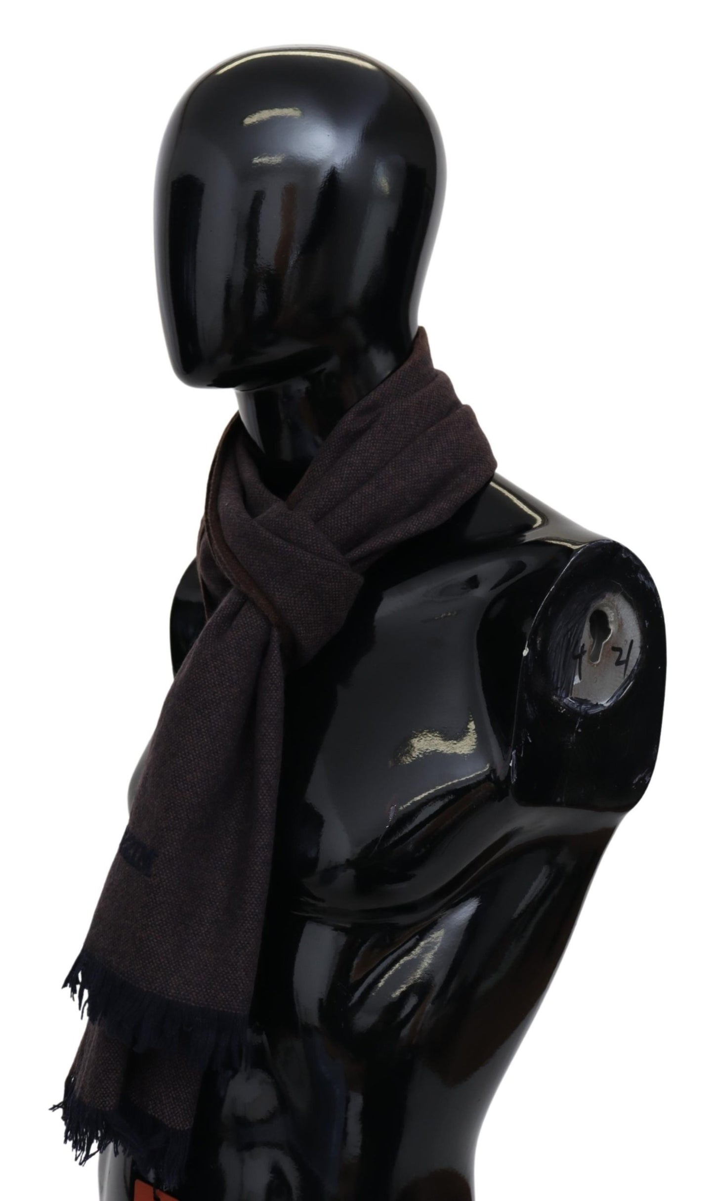 Braun 100% Kaschmir Unisex Hals Wrap Fransen Schal