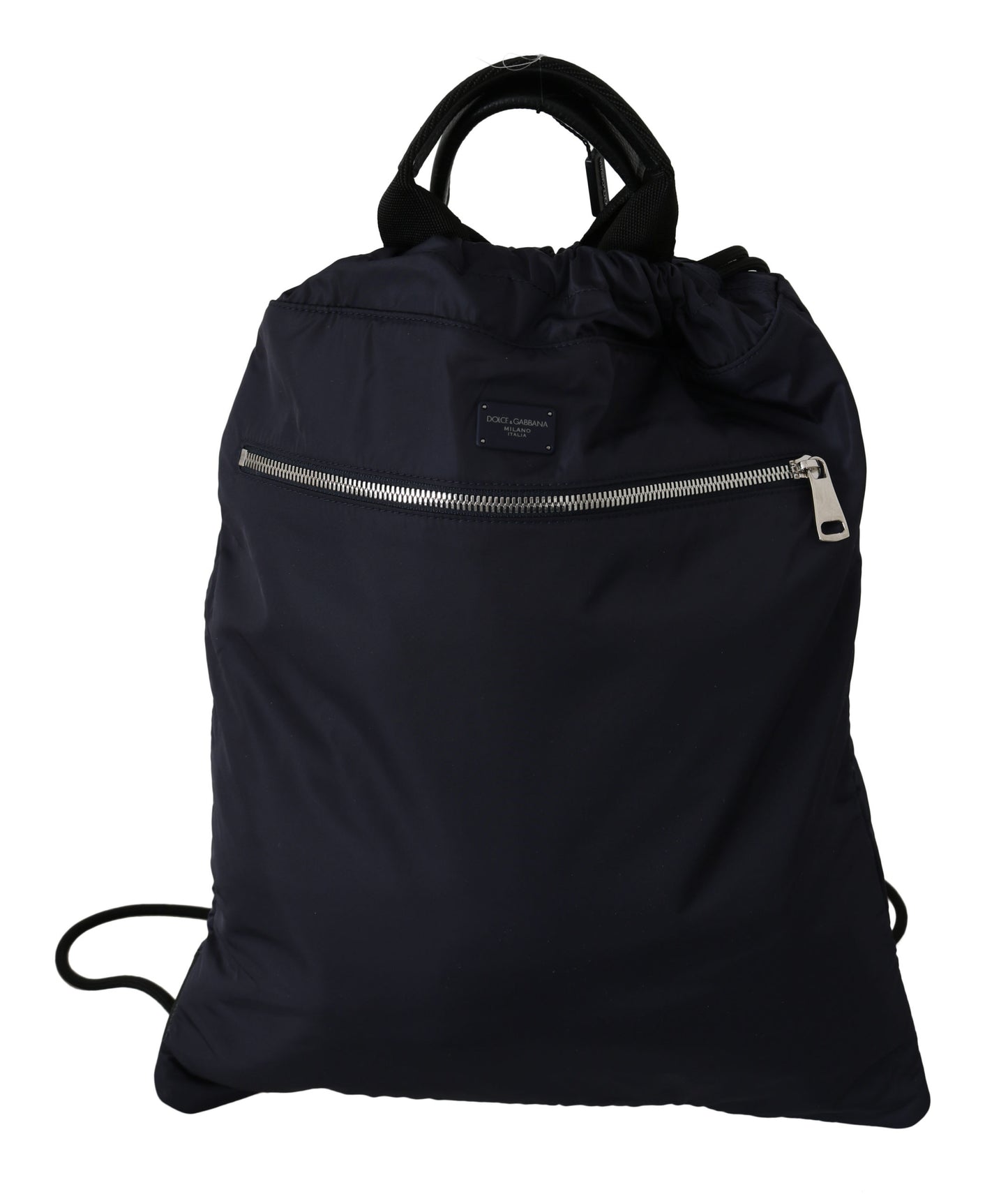 Blau Nylon Männer Nap Sack Drawstring Rucksack Tasche