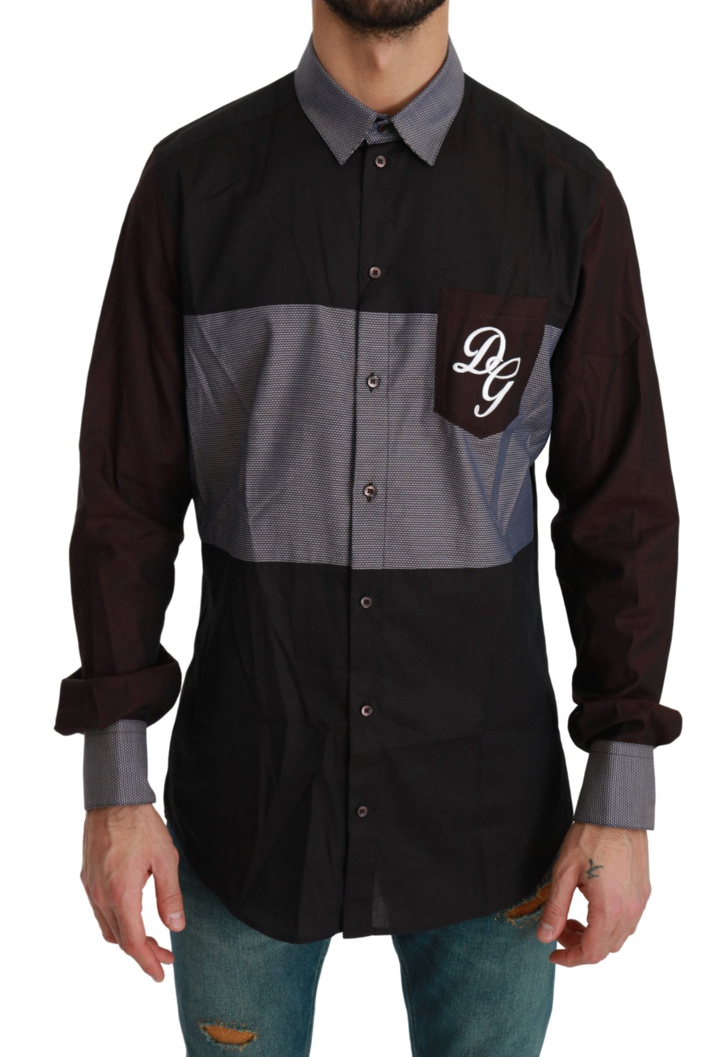 Bordeaux GOLD DG Kleid Baumwollhemd