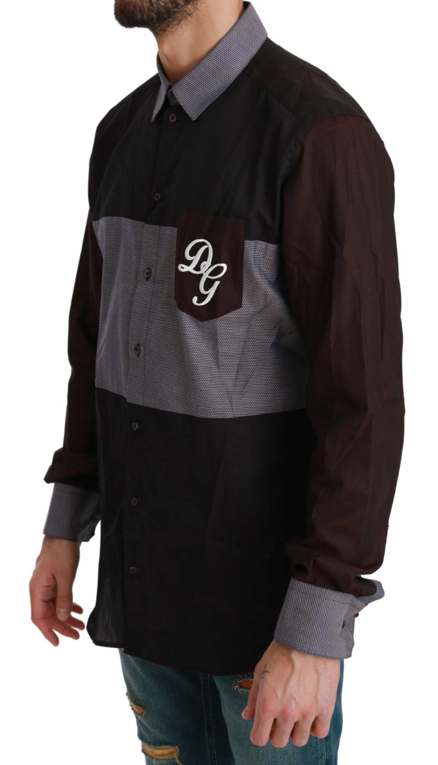 Bordeaux GOLD DG Kleid Baumwollhemd