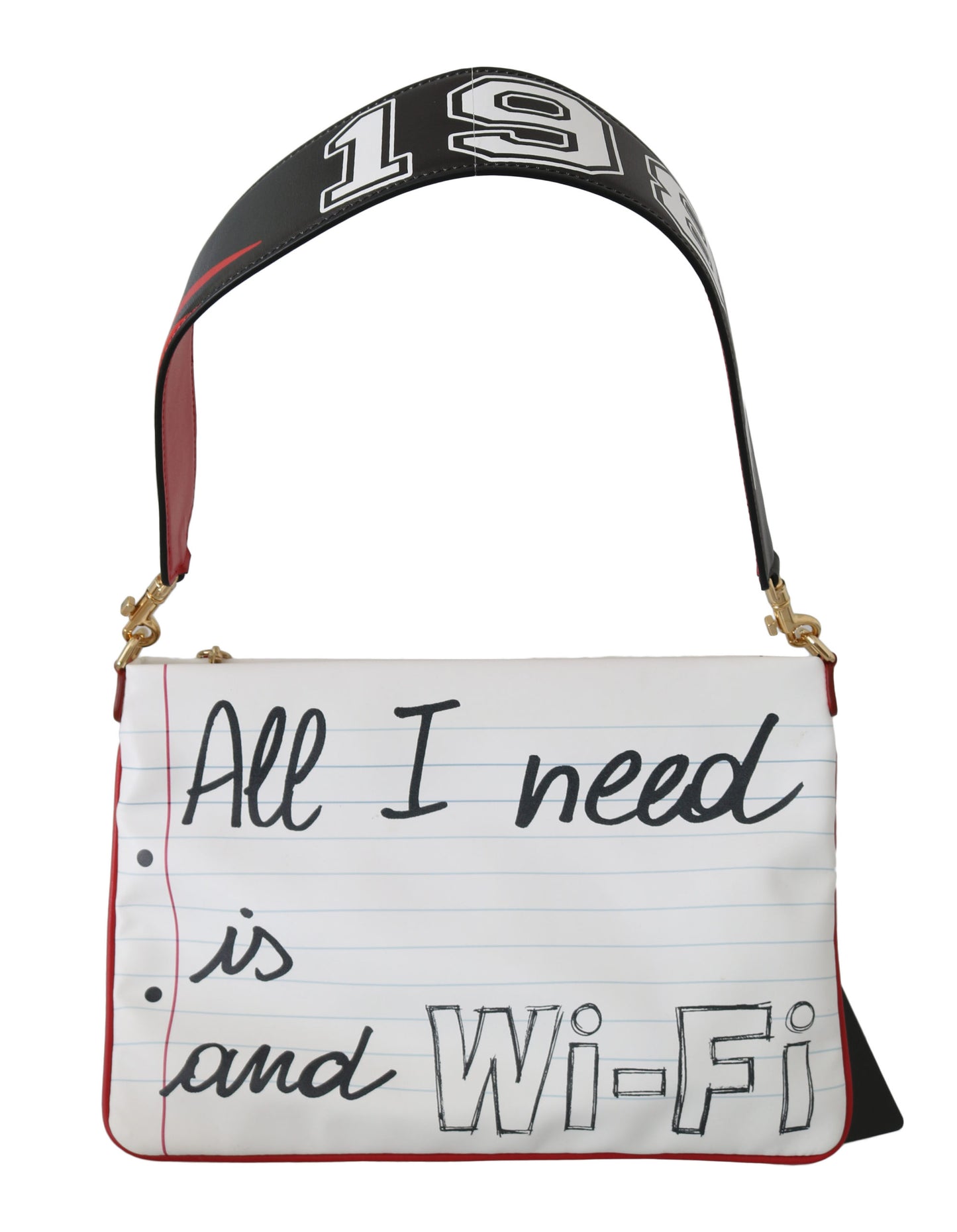 Weiße Krone Königin Druck Schulter Hand CLEO Geldbörse