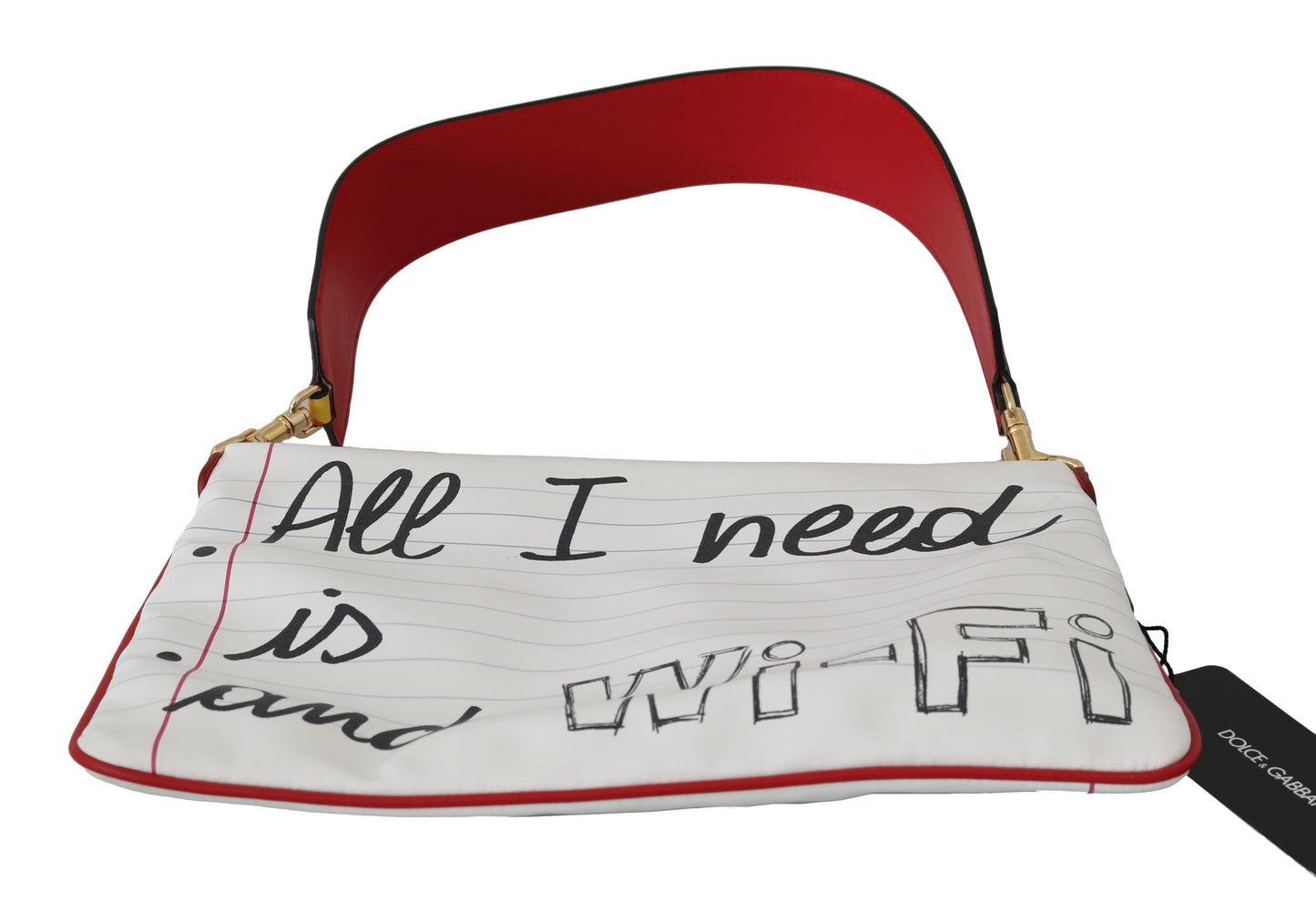 Weiße Krone Königin Druck Schulter Hand CLEO Geldbörse