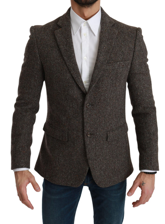 Braune Jacke Formeller Mantel Wollblazer
