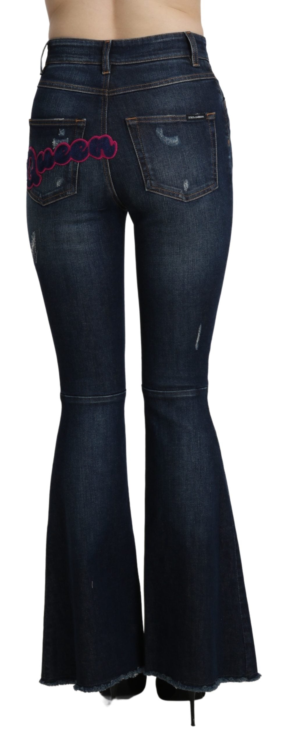 Blaue Denim-Baumwoll-Stretch-Schlaghosen