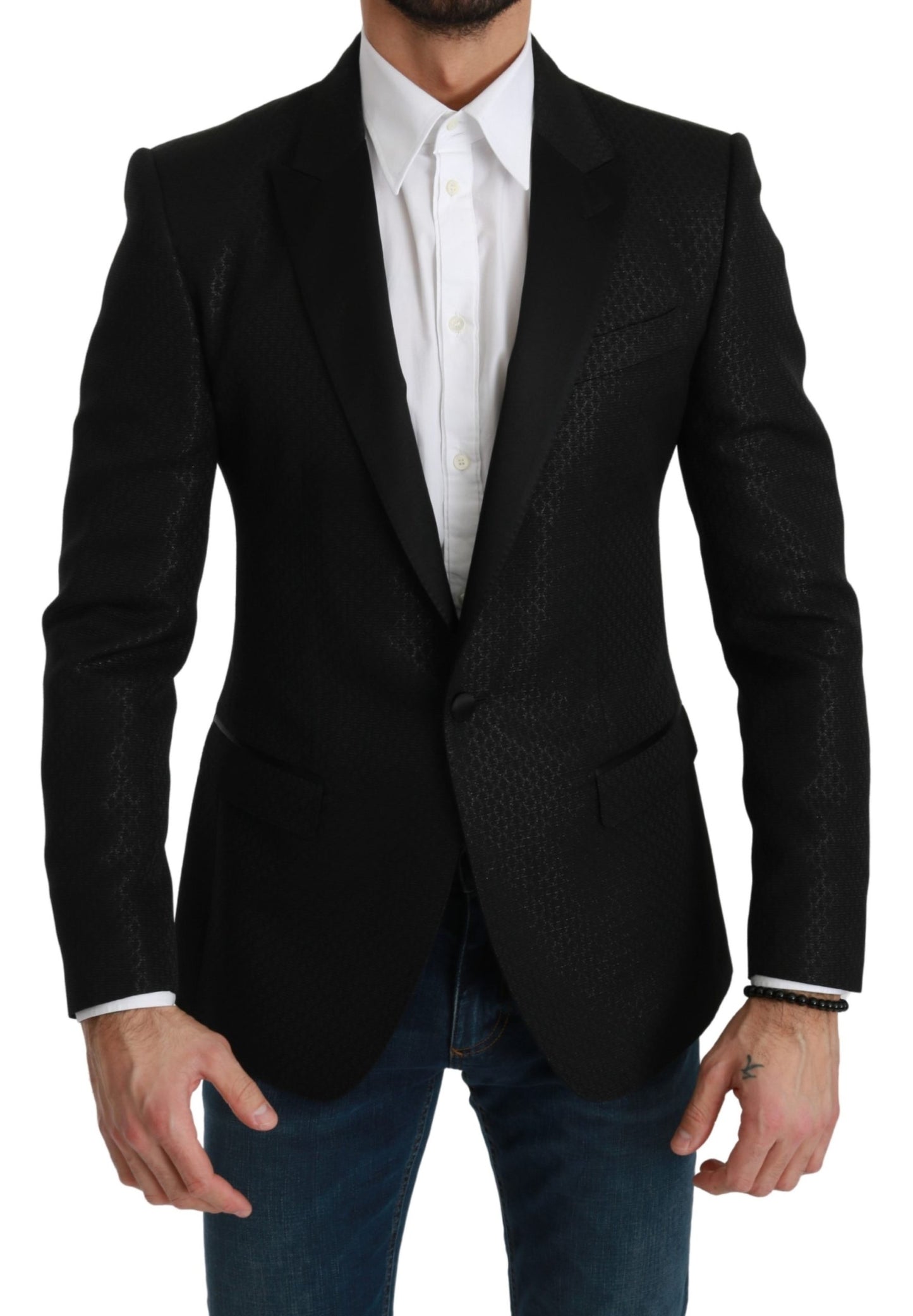 Schwarze Slim Fit Jacke MARTINI Blazer
