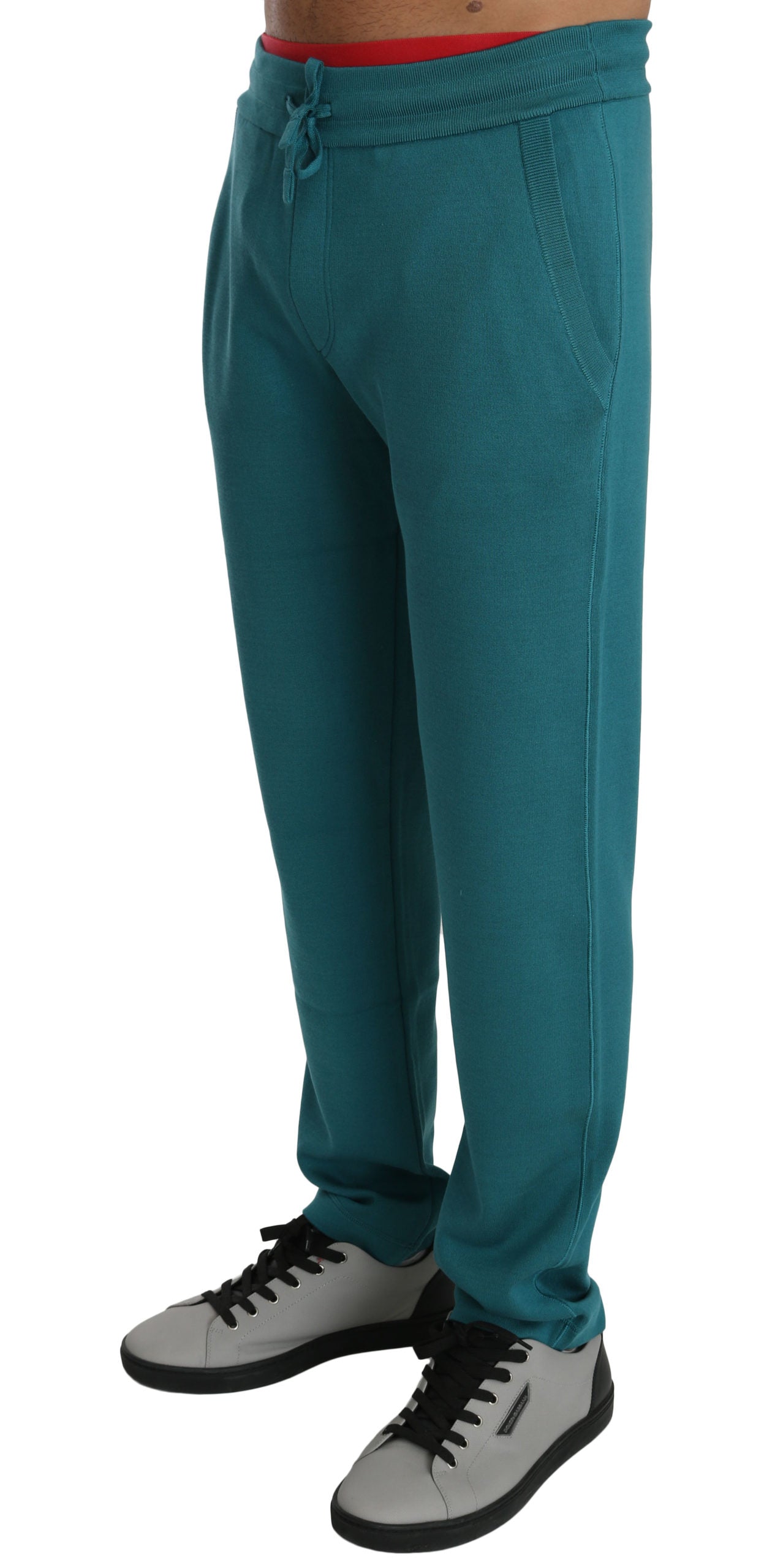 Seidenblaue Sweatpants Hose Sport Herrenhose