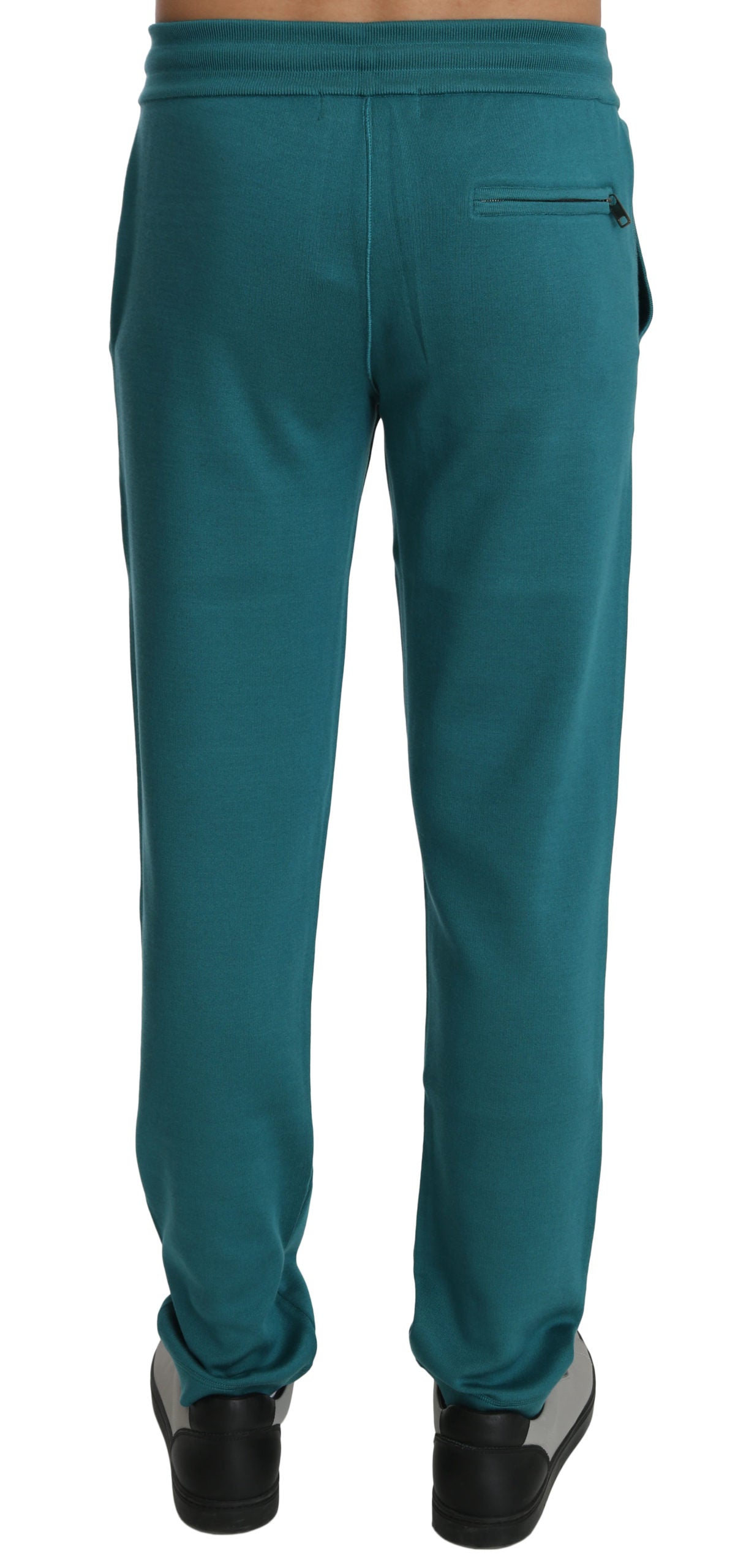 Seidenblaue Sweatpants Hose Sport Herrenhose
