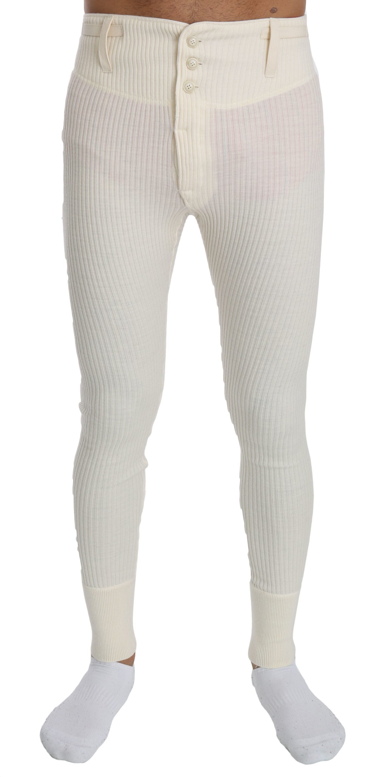 Weiße Woll-Sweatpants Hosen Strumpfhosen Herrenhosen