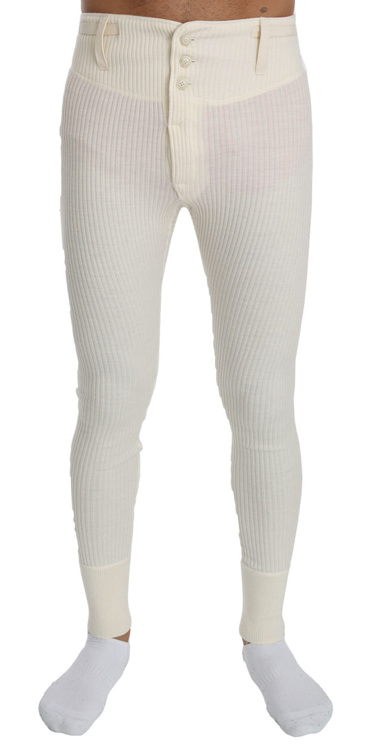 Weiße Woll-Sweatpants Hosen Strumpfhosen Herrenhosen