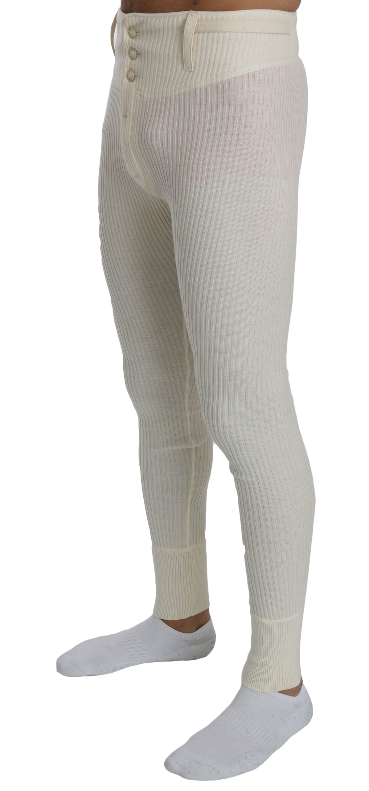 Weiße Woll-Sweatpants Hosen Strumpfhosen Herrenhosen