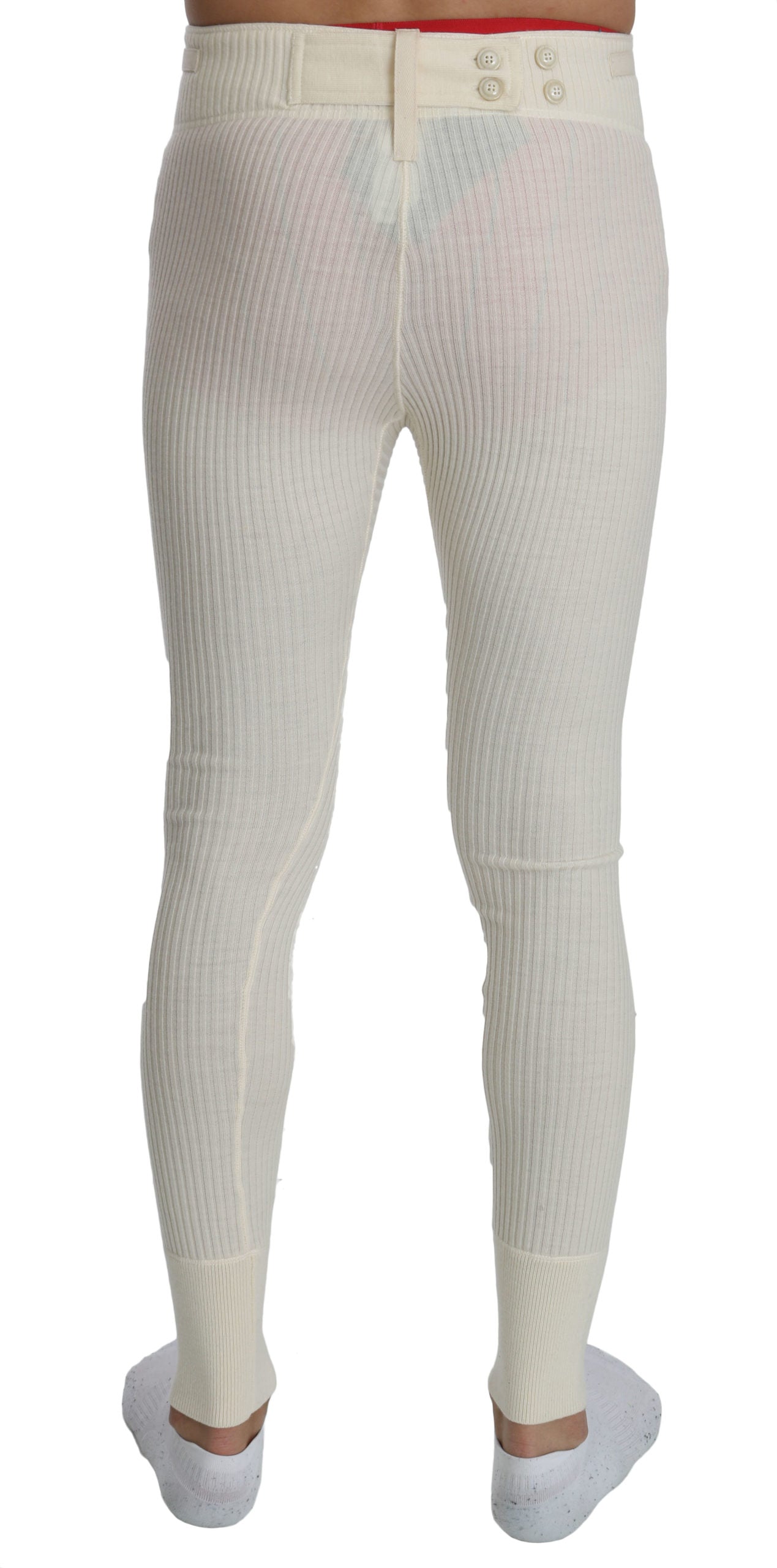 Weiße Woll-Sweatpants Hosen Strumpfhosen Herrenhosen