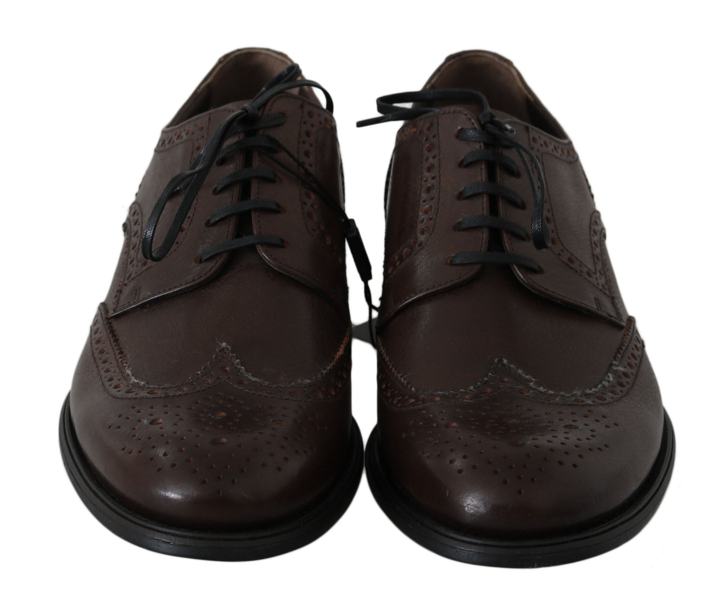 Braune Leder Brogue Derby Dress Schuhe