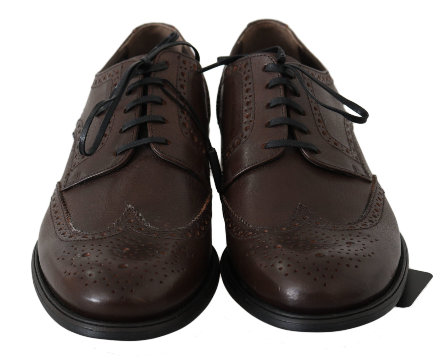 Braune Leder Brogue Derby Dress Schuhe