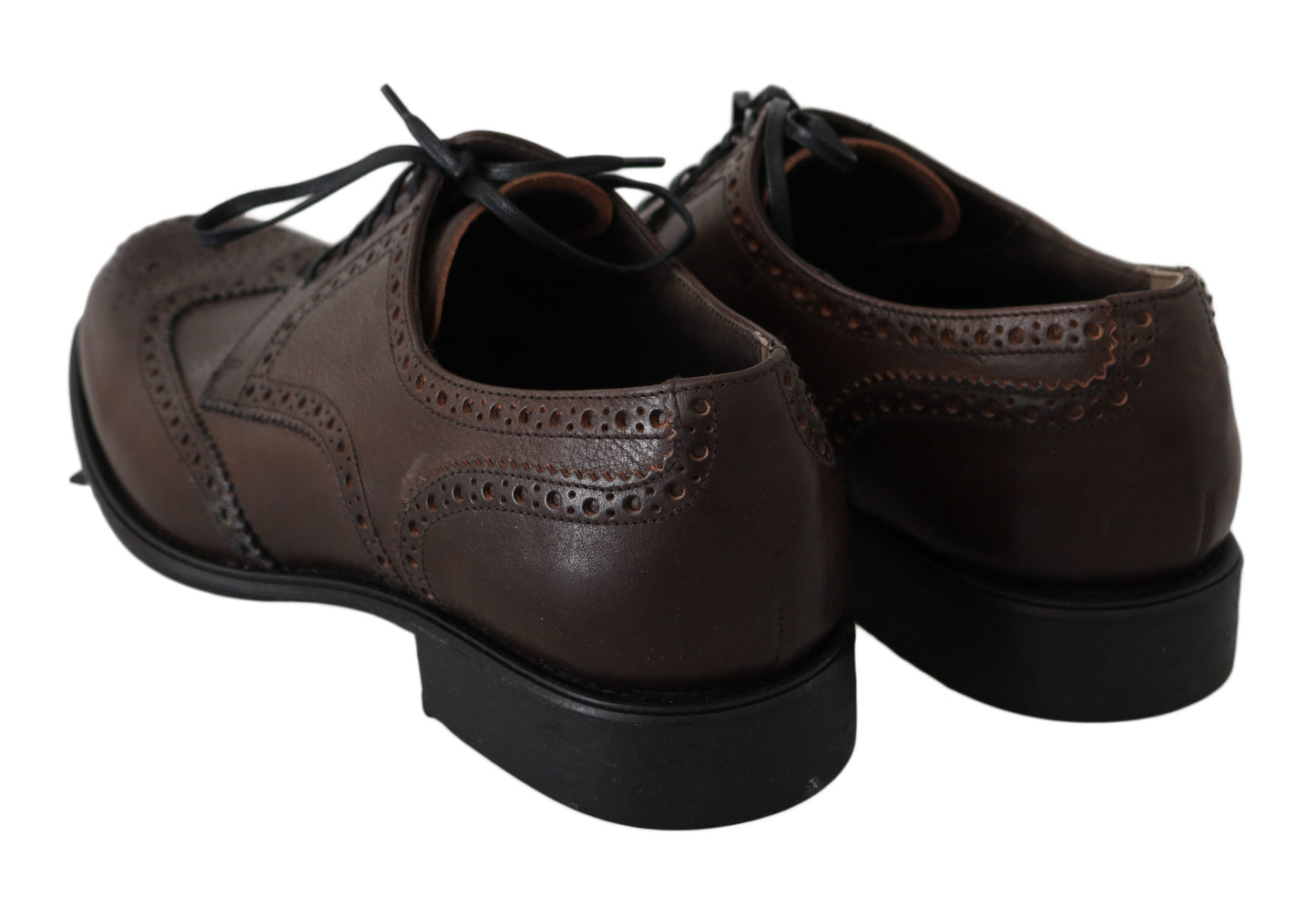 Braune Leder Brogue Derby Dress Schuhe