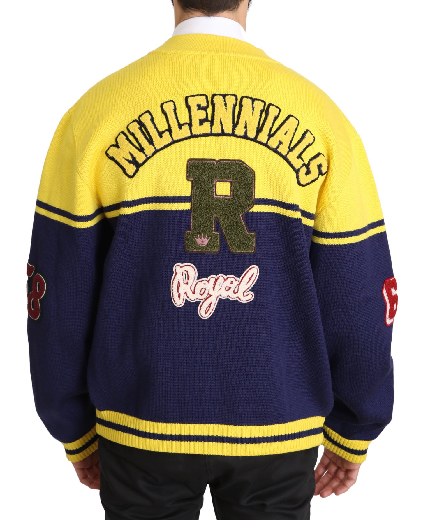 Strickjacke aus Wolle mit Varsity-Knöpfen