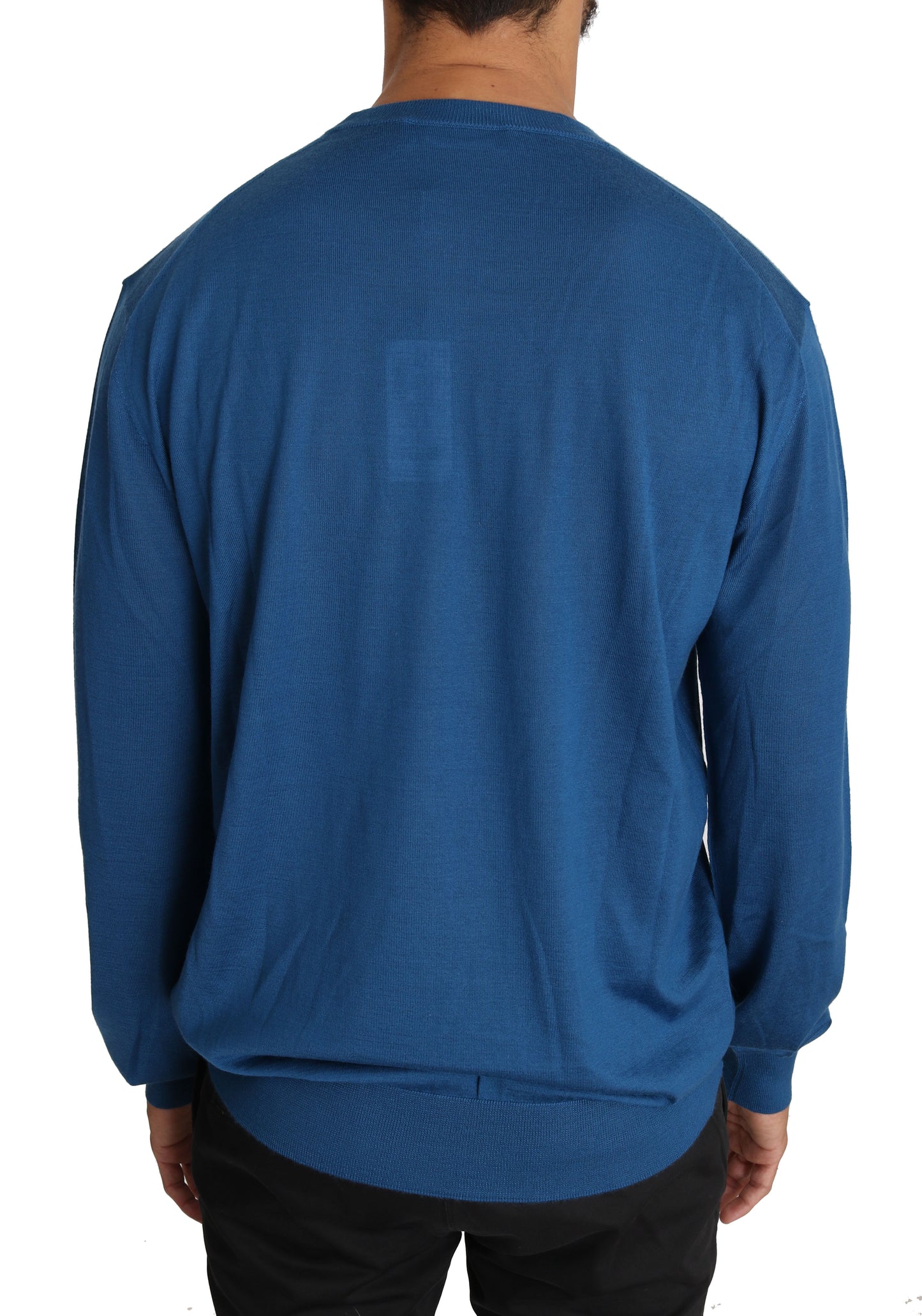 Blauer DG Logo-Pullover aus 100% Kaschmir
