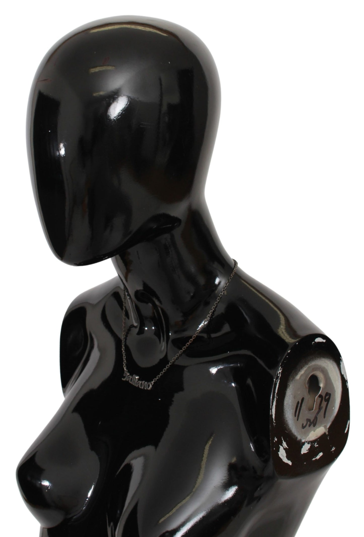 Silber Graustahl Kristall Markenanhänger Halskette